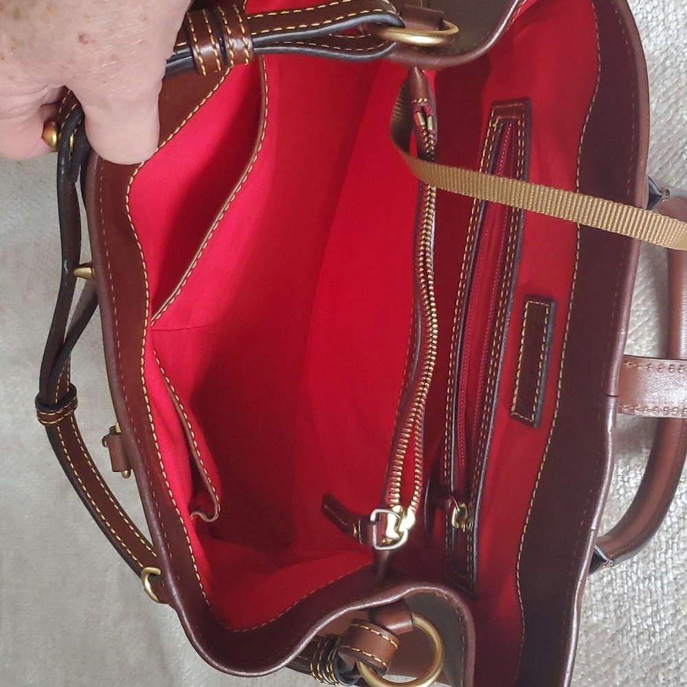 Dooney and Bourke Florentine Leather Perry Satchel - Picture 9 of 12